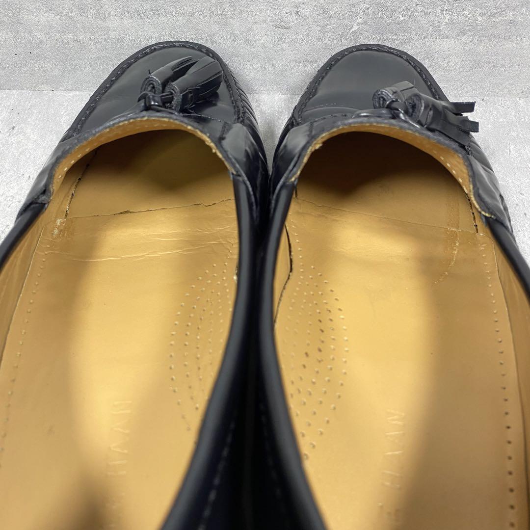 【名作】COLE HAAN ピンチ タッセルローファー レザー ブラック （7）