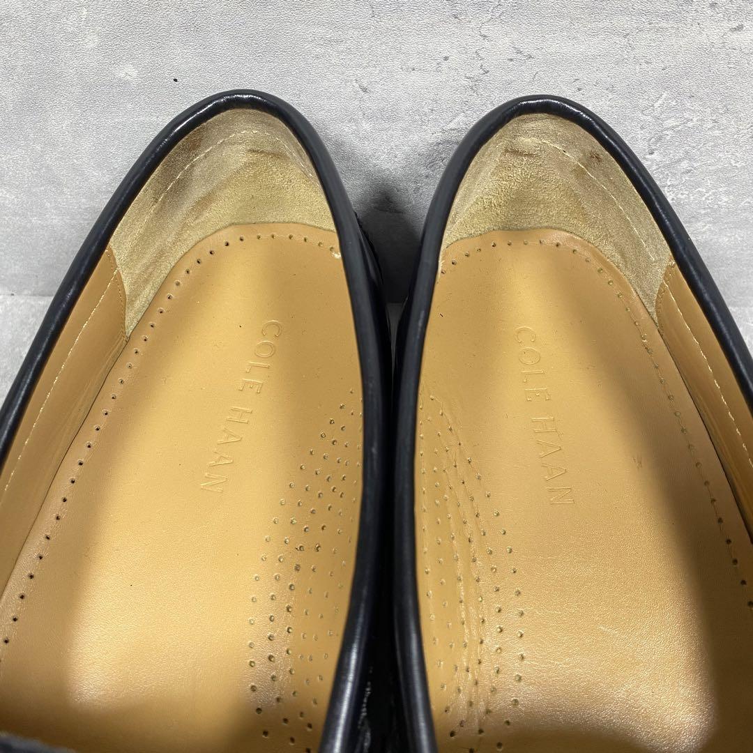 【名作】COLE HAAN ピンチ タッセルローファー レザー ブラック （7）