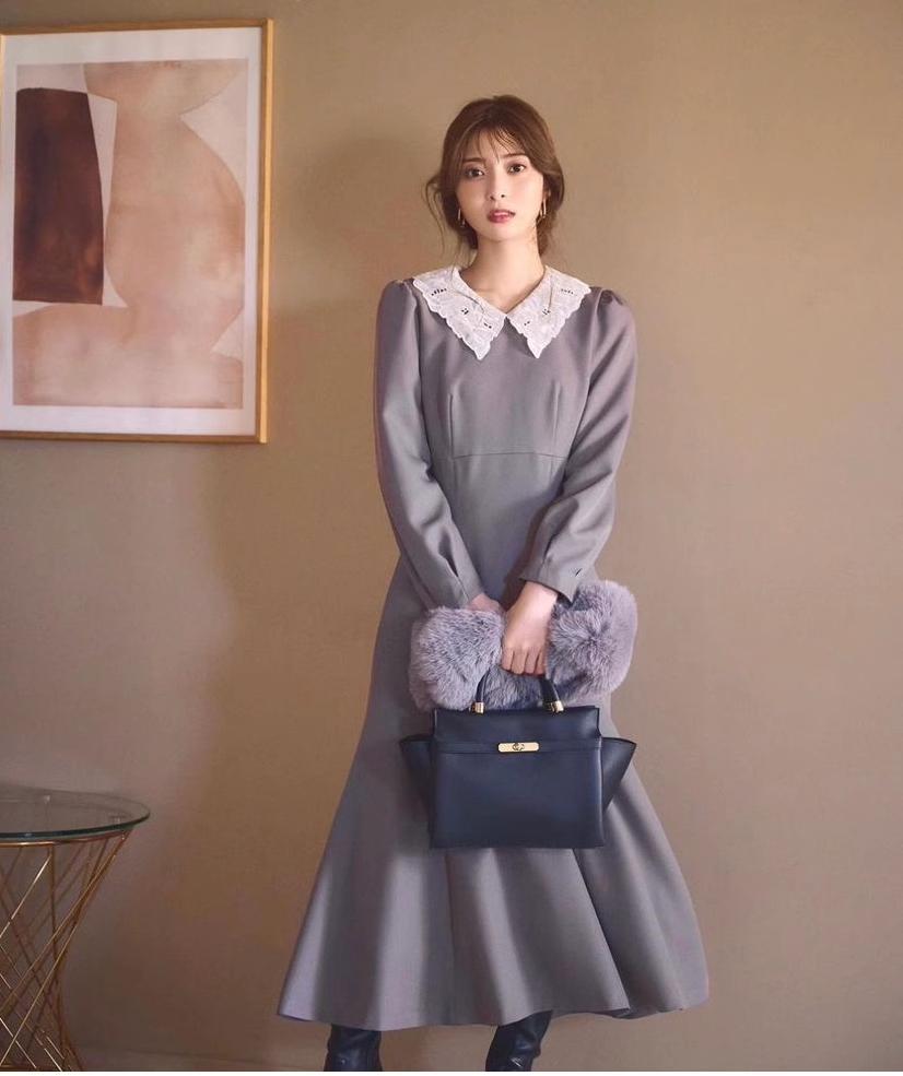 PROPORTION BODY DRESSINGレースカラーマーメイドワンピース
