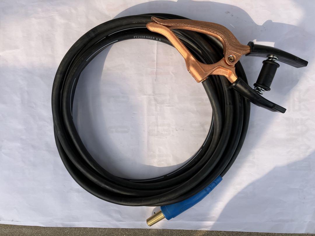 新品未使用TRUSCOキャブタイヤケーブル２次側線 溶接用アースクリップ付５ｍ