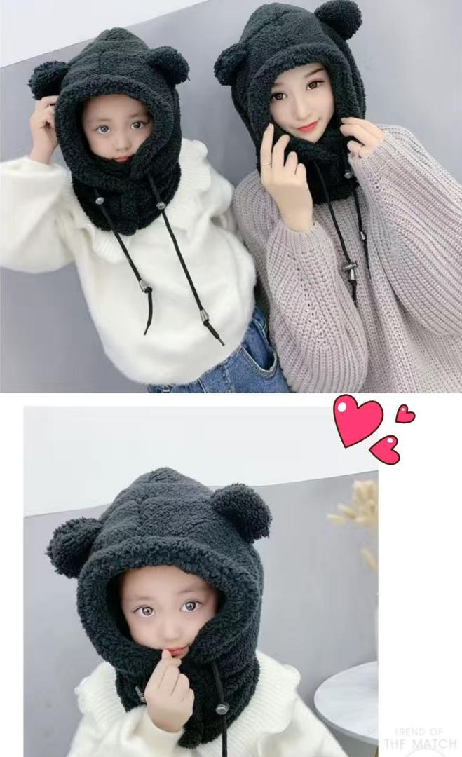 ふわふわ くまさんニット帽 大人 子供用 親子分2つセット 大きい割引 ふわふわ くまさんニット帽 大人 子供用 親子分2つセット 大きい割引