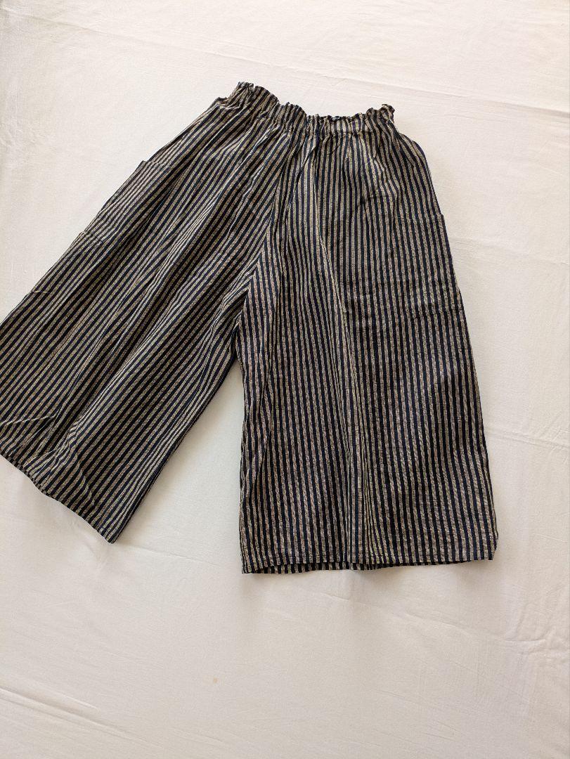 専用】ヤンマ産業 会津木綿 キュロットパンツ 棒縞 - メルカリ
