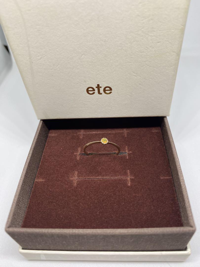 ete K10ゴールドオパールリング 箱付き