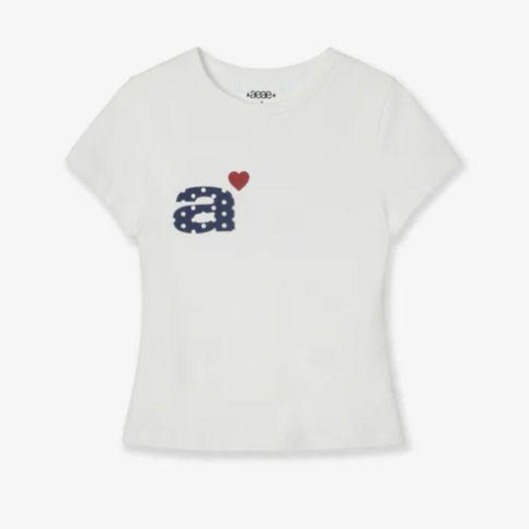 即完売商品【新品正規品】aeae ハートロゴドットTシャツ ホワイト aeae ハートロゴドットTシャツ ホワイト - メルカリ