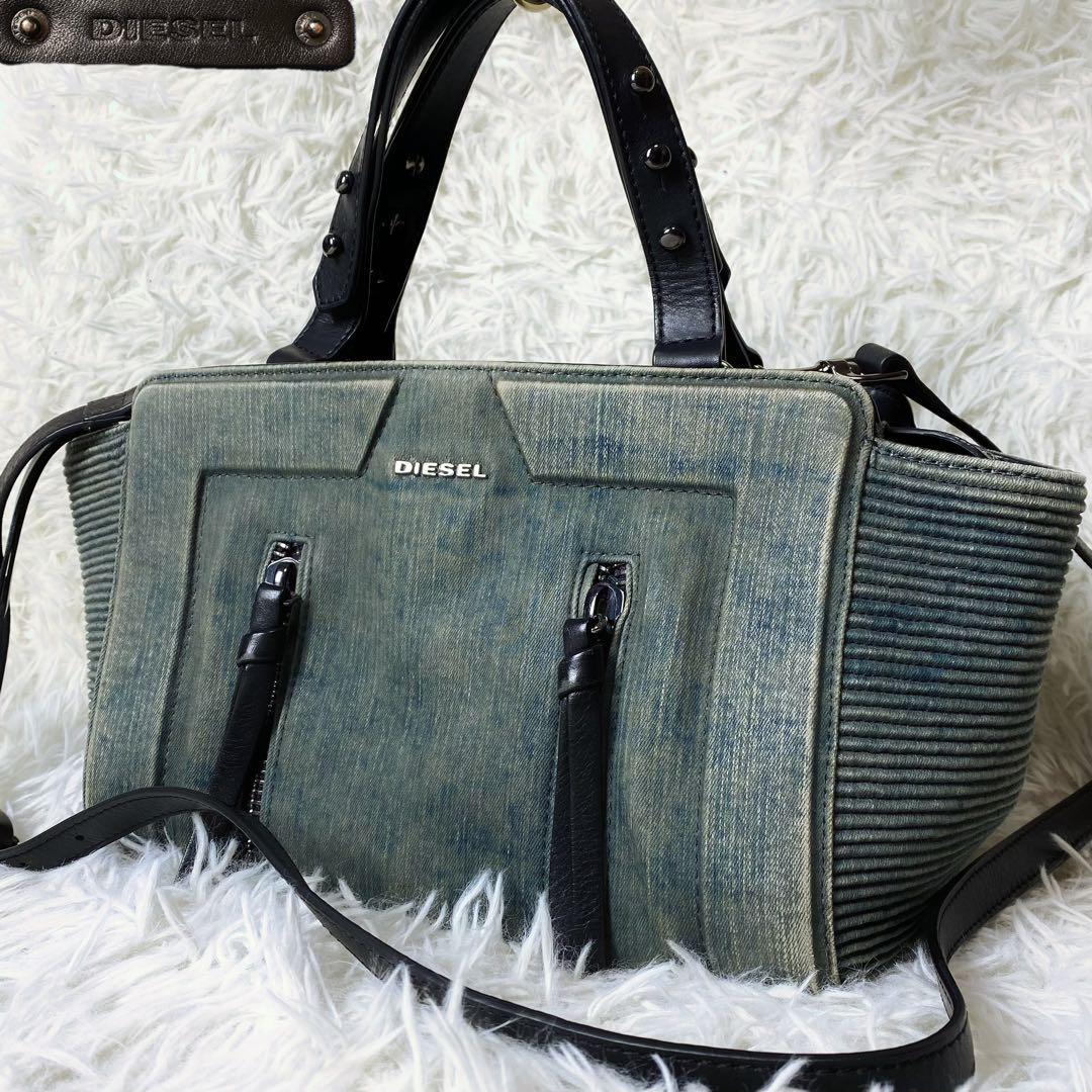 美品! ディーゼル 2way ショルダーバッグ ヴィンテージデニム B163