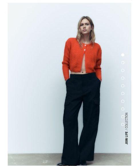 新品 ZARA ウール&アルパカブレンドカーディガン Mサイズ トップス