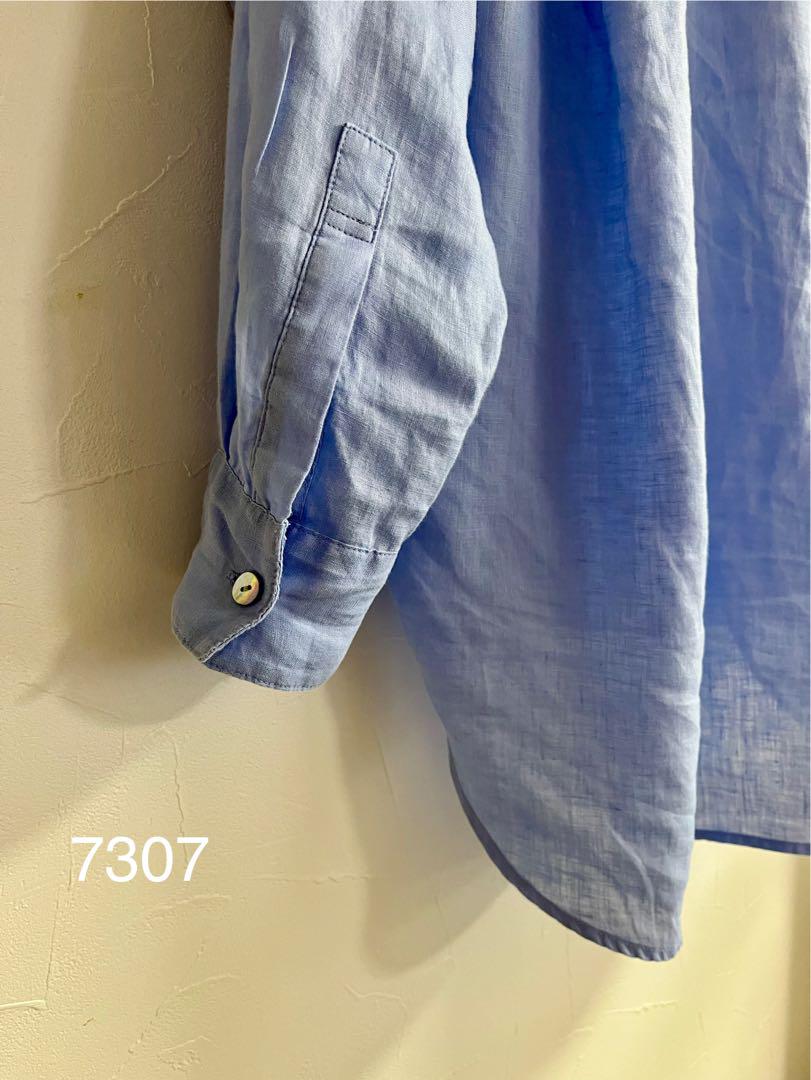 2024ss Spick and Span 80リネンカシュクールビッグシャツ