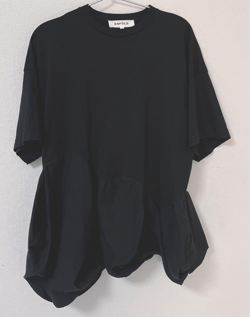 ENFORD エンフォルド　コンビTシャツ　サイズ38 ブラック