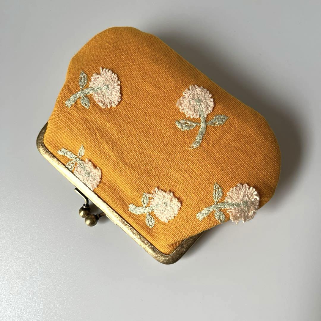 ハンドメイド　がま口親子財布　ミナペルホネン　skip
