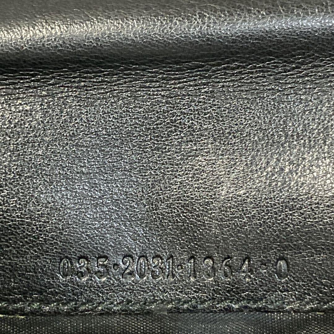 希少 美品 GUCCI グッチ 三つ折り 財布 バンブー がま口 黒