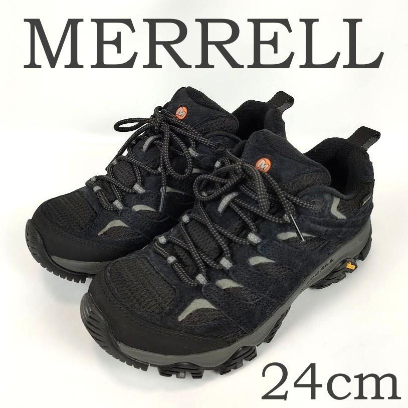 極美品 MERRELL メレル モアブ3 ゴアテックス スニーカー 24cm 黒