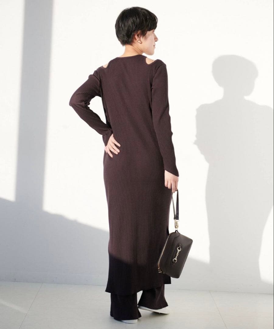 EMILY WEEK オープンホールリブワンピース EMILY WEEK オープンホールリブワンピース