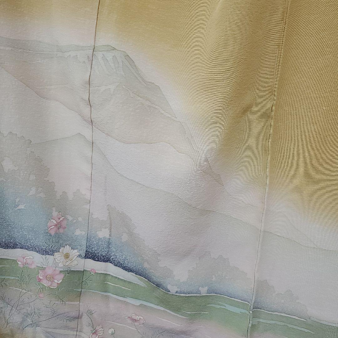 【未使用】未仕立　　訪問着　仮絵羽　着物　正絹