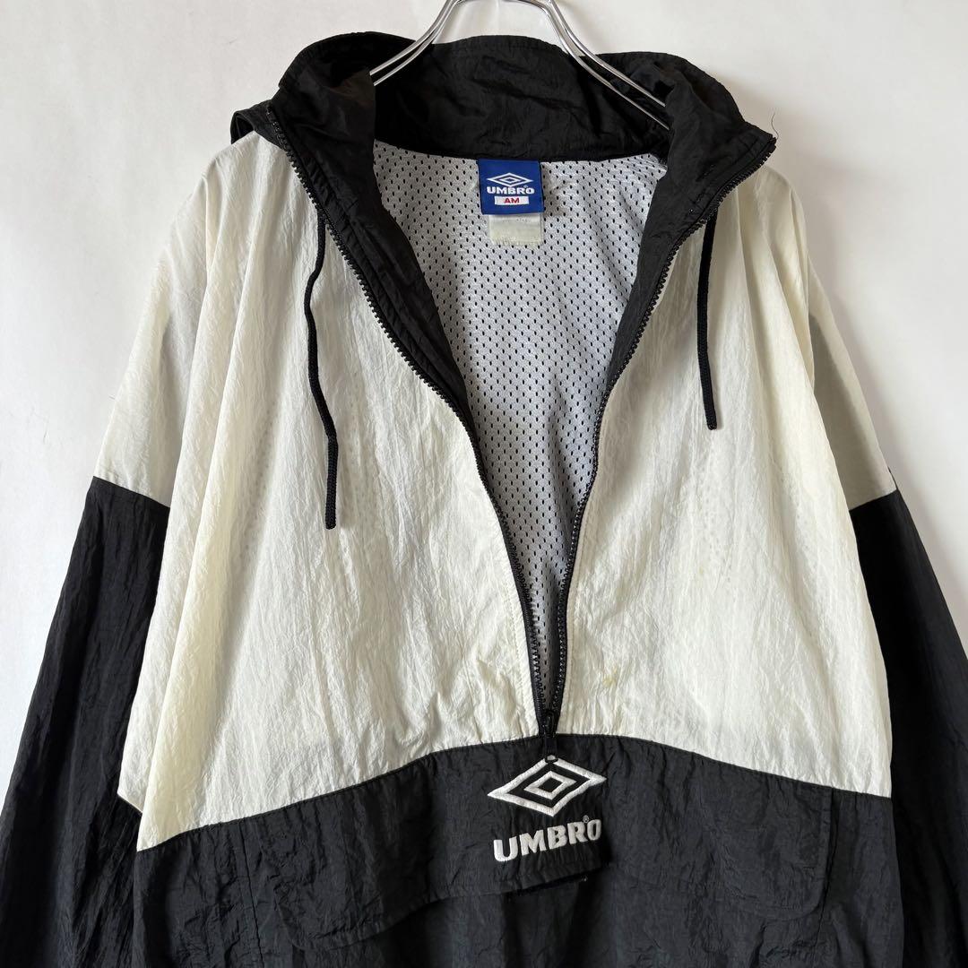 UMBRO アノラックパーカー 古着 ナイロンパーカー アンブロ ハーフジップ