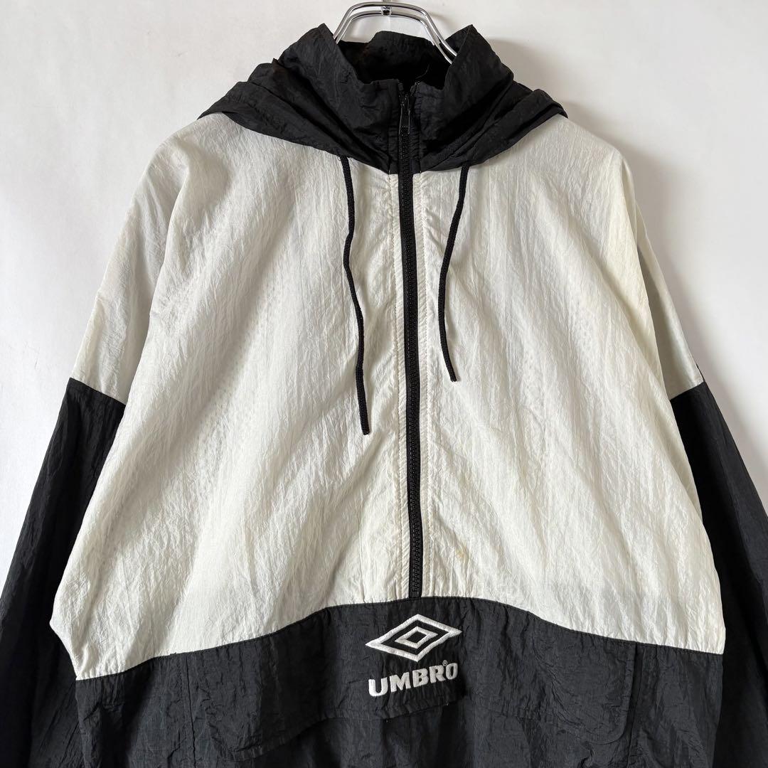 UMBRO アノラックパーカー 古着 ナイロンパーカー アンブロ ハーフジップ