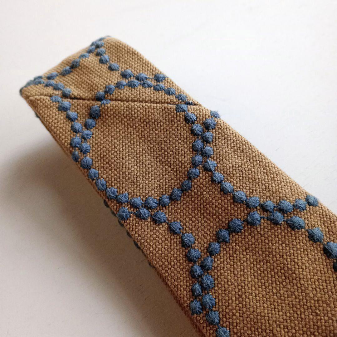 ミナペルホネン ネクタイ タンバリン ハンドメイド ベージュ系