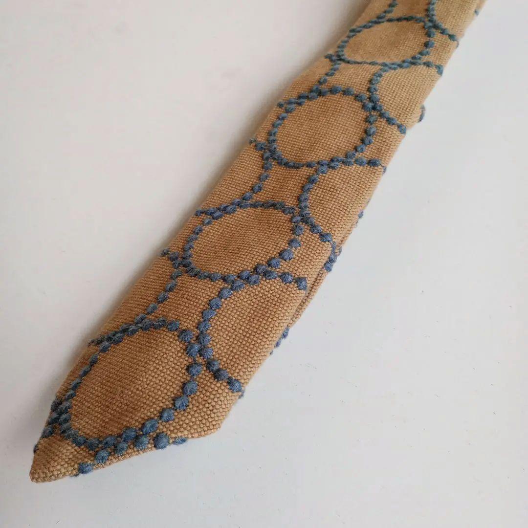 ミナペルホネン ネクタイ タンバリン ハンドメイド ベージュ系