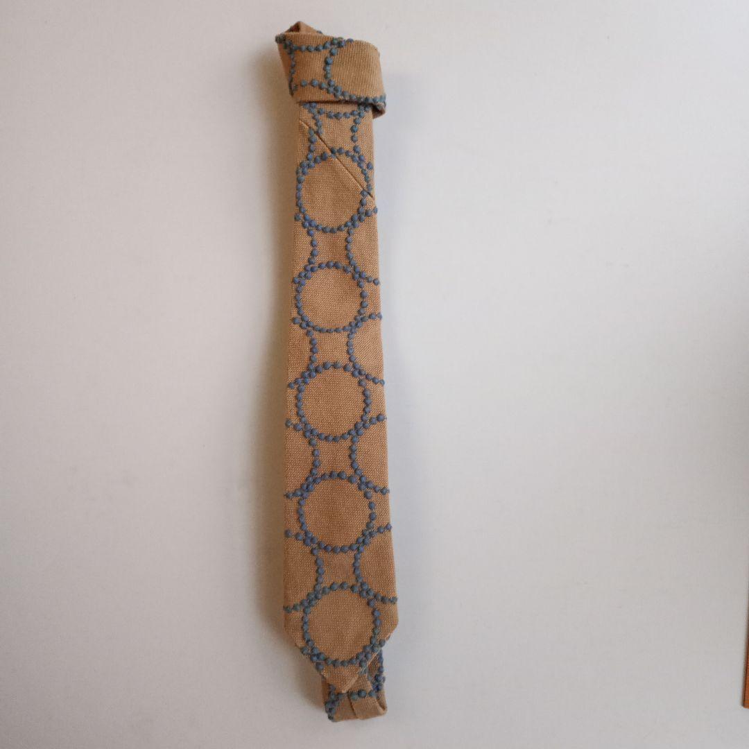 ミナペルホネン ネクタイ タンバリン ハンドメイド ベージュ系