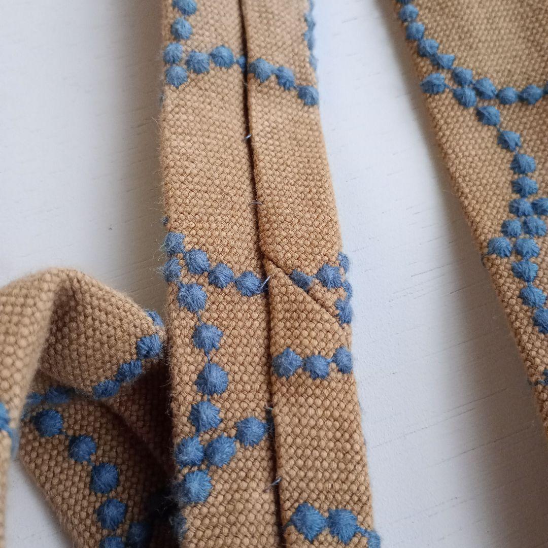ミナペルホネン ネクタイ タンバリン ハンドメイド ベージュ系