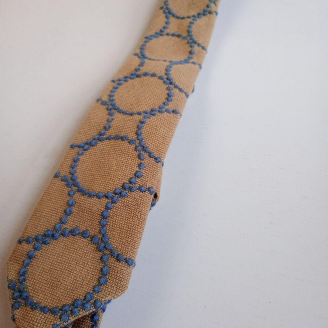 ミナペルホネン ネクタイ タンバリン ハンドメイド ベージュ系