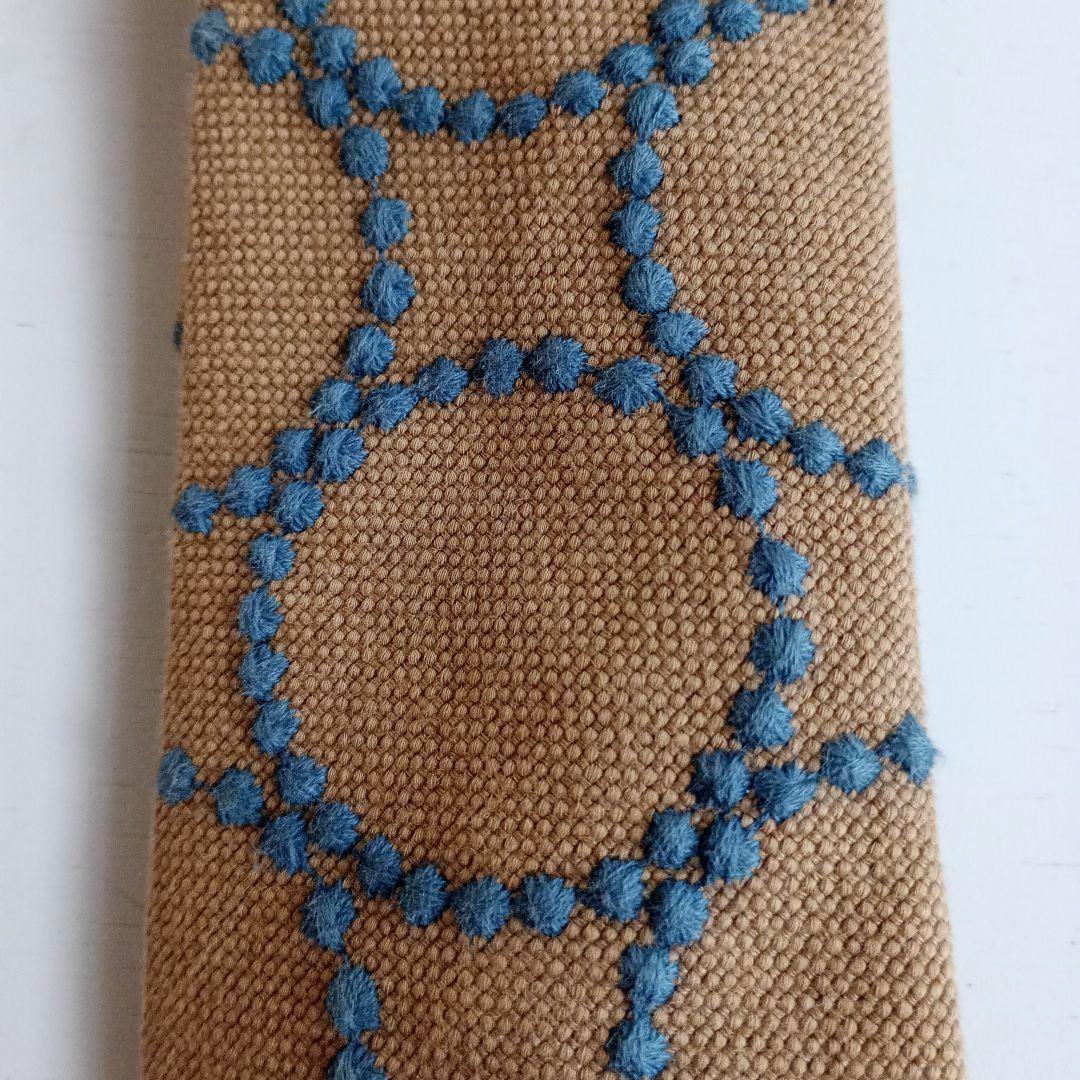 ミナペルホネン ネクタイ タンバリン ハンドメイド ベージュ系