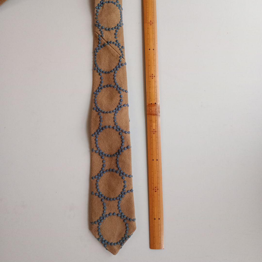 ミナペルホネン ネクタイ タンバリン ハンドメイド ベージュ系