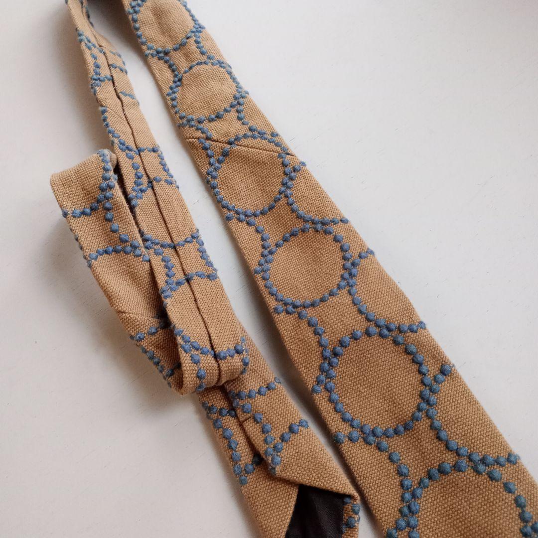 ミナペルホネン ネクタイ タンバリン ハンドメイド ベージュ系