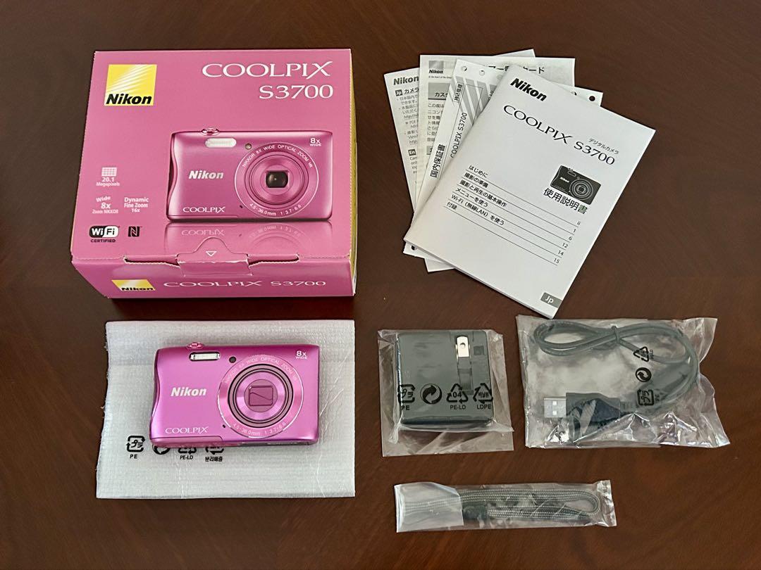 デジカメNikon COOLPIX S3700 ニコン コンパクトカメラ ピンク