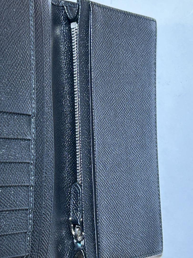 BVLGARI ブラックレザー 長財布 30398