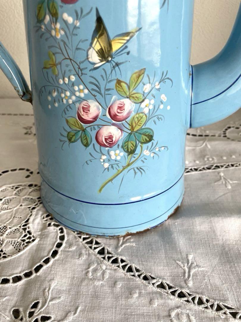 フランスアンティーク エトワール カフェティエール 小鳥 鳥