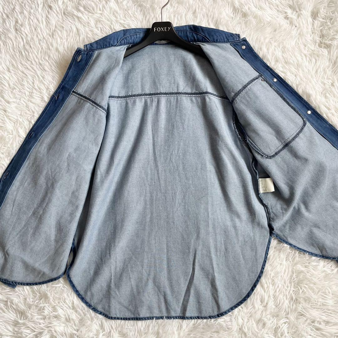 【25ss】　セオリーリュクス　Slate Denim Ivane Shirt