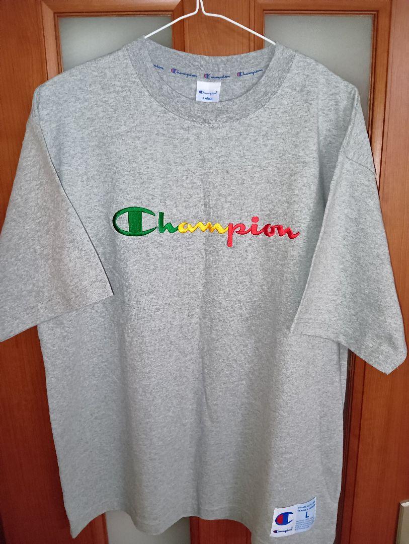 チャンピオン ロゴ Tシャツ グレーL マルチカラー