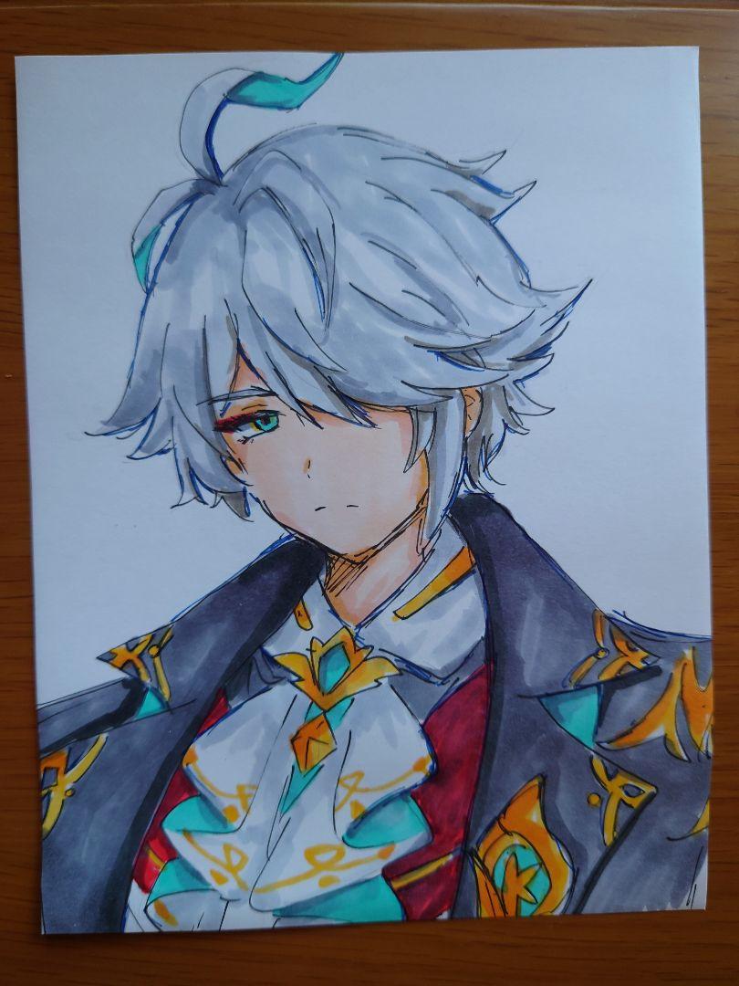 プロセカ 暁山瑞希 手描きイラスト イラスト ファンアート 色紙