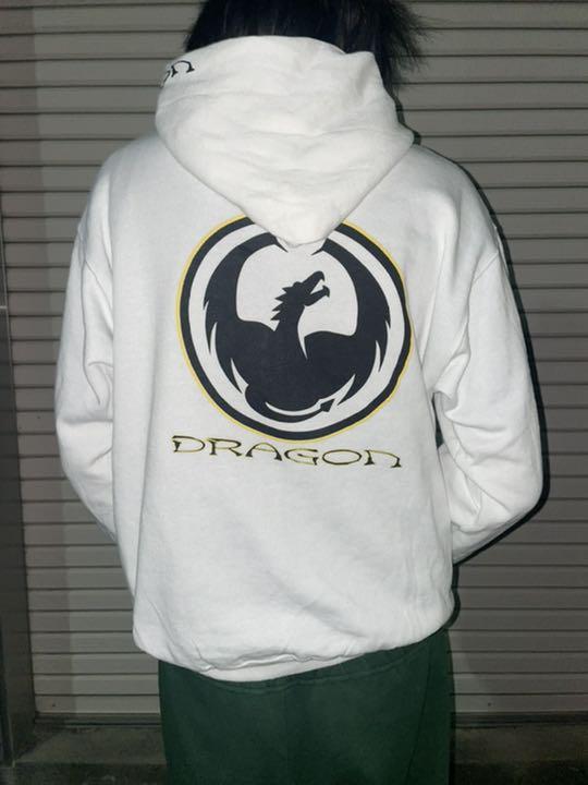 90's USA製DRAGONドラゴンパーカースウェット古着