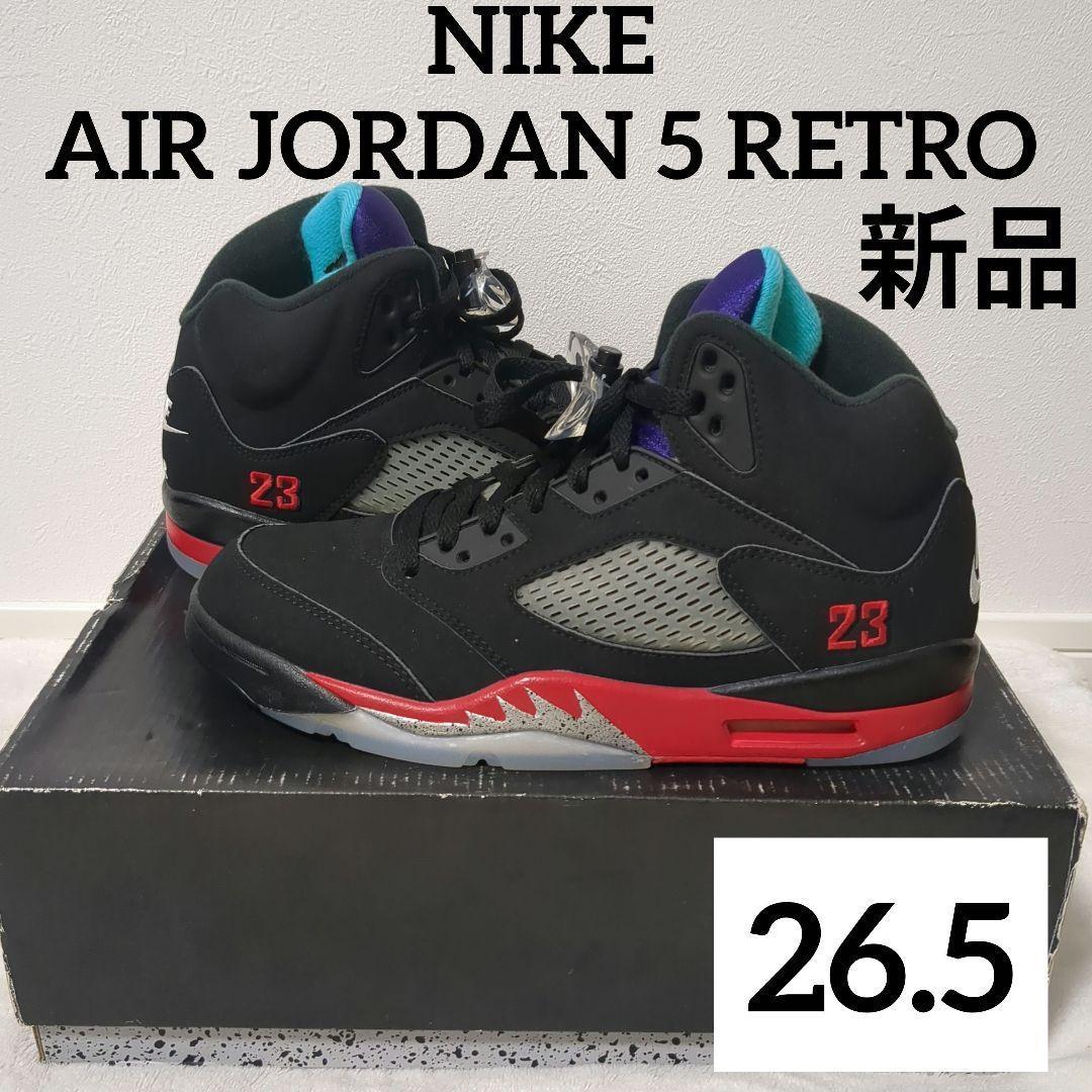 新品AIR JORDAN5RETRO_エアジョーダン5レトロ26.5cmBLK