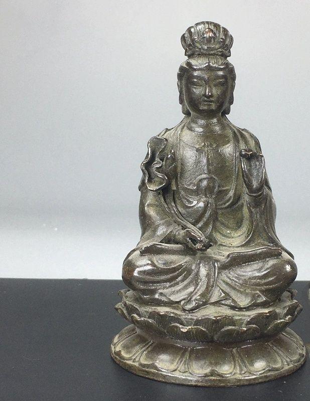 仏教美術 仏像 観音菩薩様 小仏像 銅製 銅器