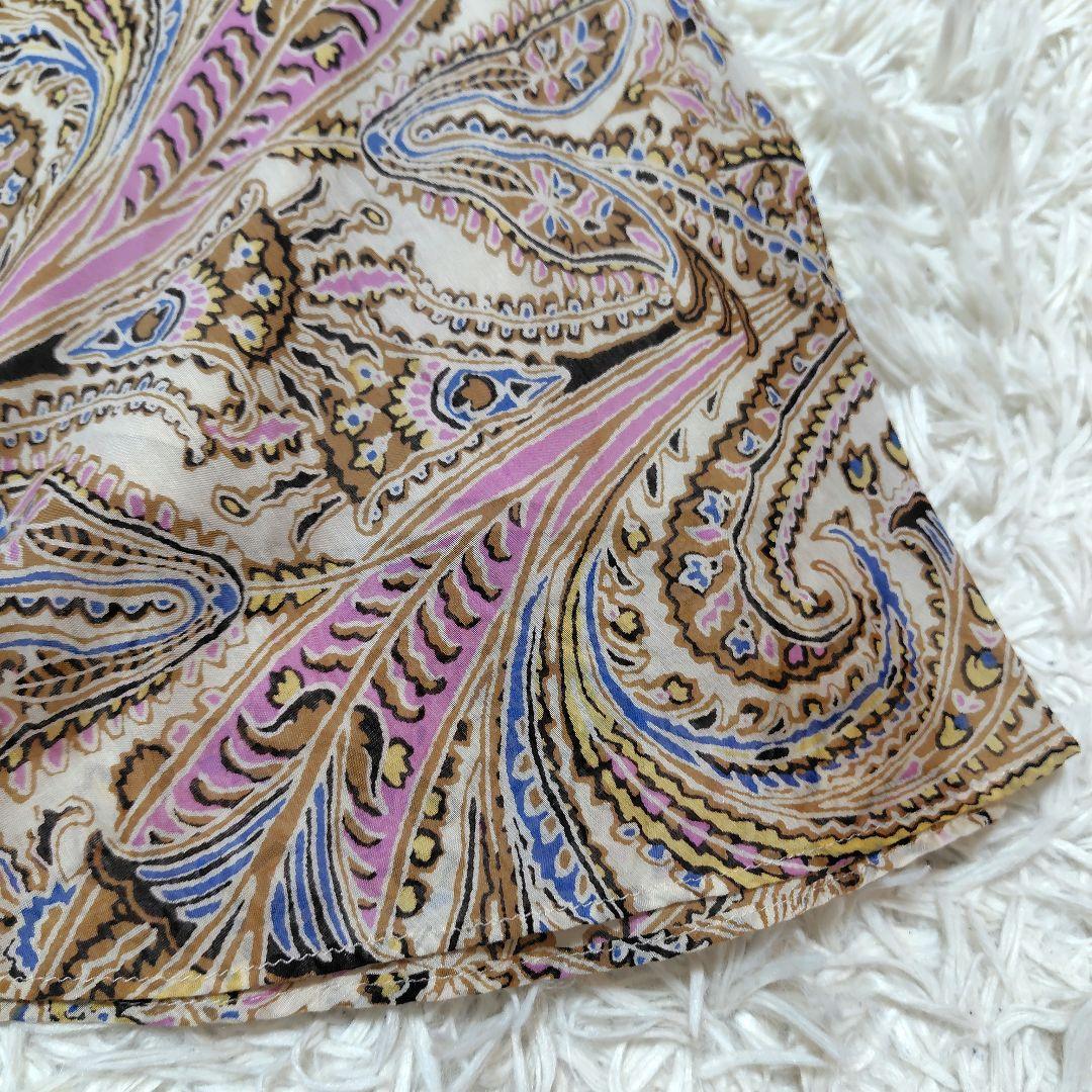 【美品♡希少XL】ローラアシュレイ シルク混ペイズリーロングフレアワンピース 【美品♡希少XL】ローラアシュレイ シルク混ペイズリーロングフレアワンピース