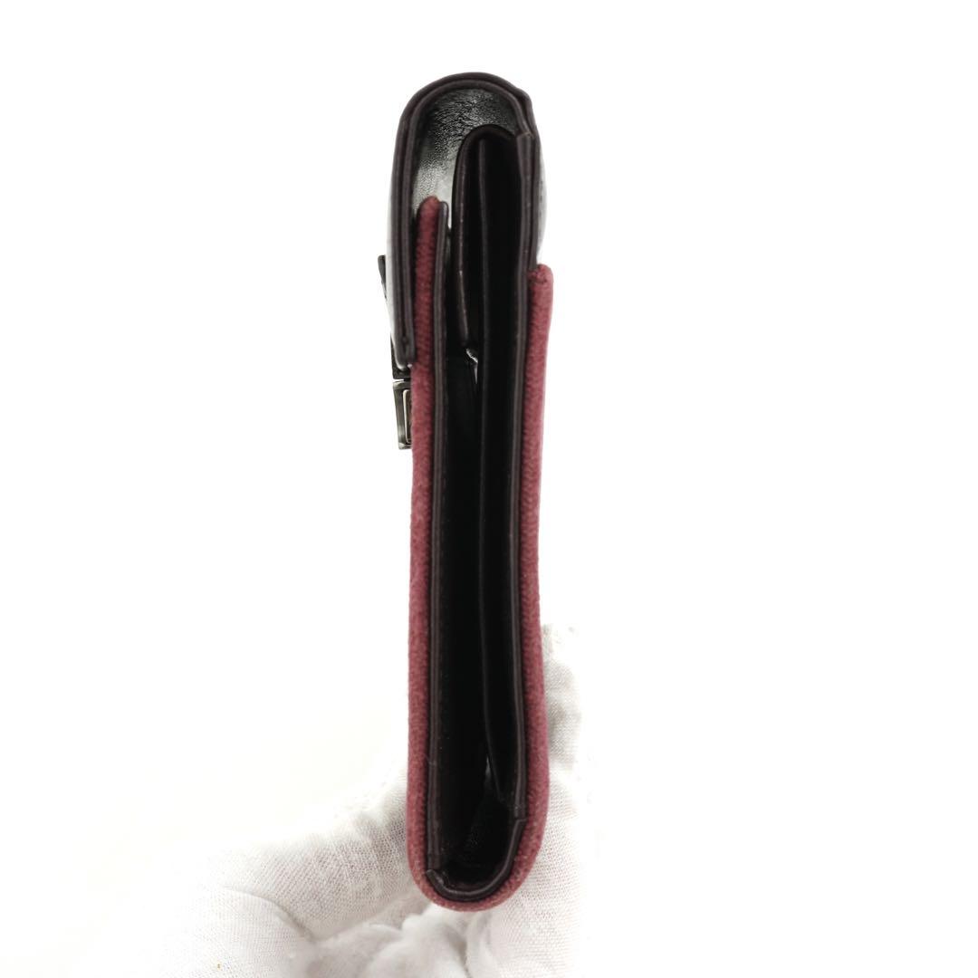 ✨極美品✨　PRADA ミニ財布　スエード　バイカラー　三つ折り　差し込み　刻印