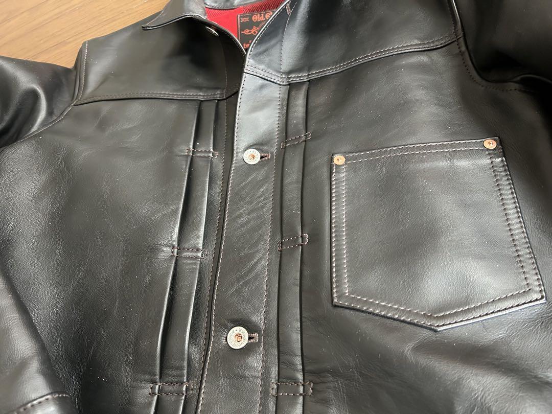 OLD CHIEF レザーGジャン ホースハイド（茶芯）大戦モデル　Tバック42