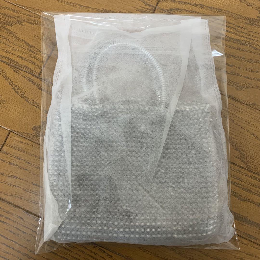 アンテプリマ風 ビーズ ワイヤーバッグ シルバー ショルダー
