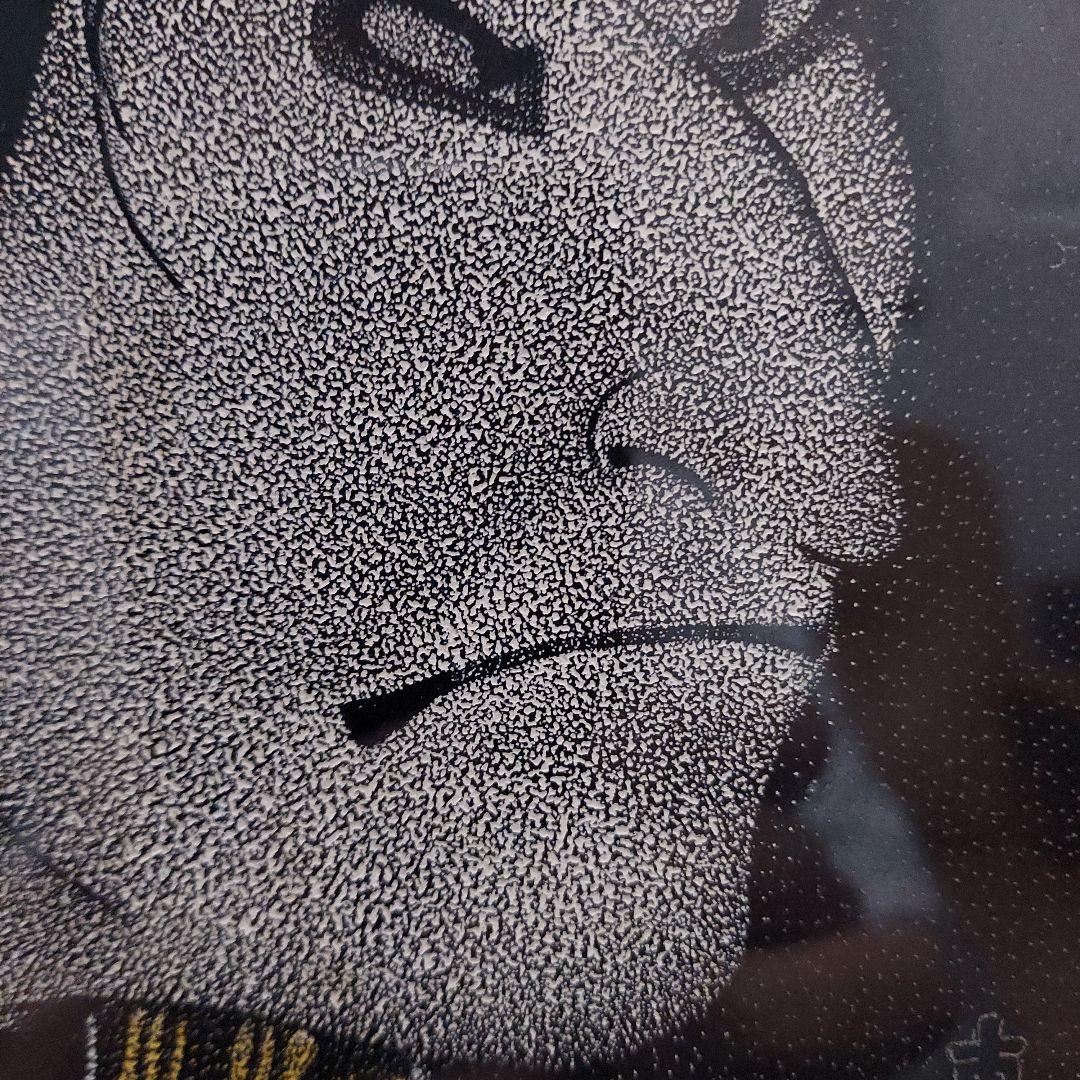 御影石影彫り 浮世絵スタイル 男性肖像画 サイズ250×350×5㎜ 御影石影彫り 浮世絵スタイル 男性肖像画 サイズ250×350×5㎜