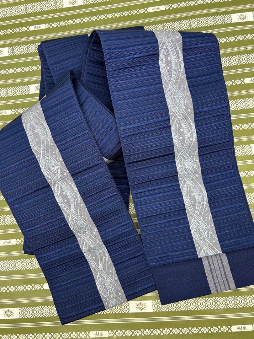 新品未使用品 リバーシブル 博多織 帯 浴衣 着物 半幅帯 小袋帯 長尺28