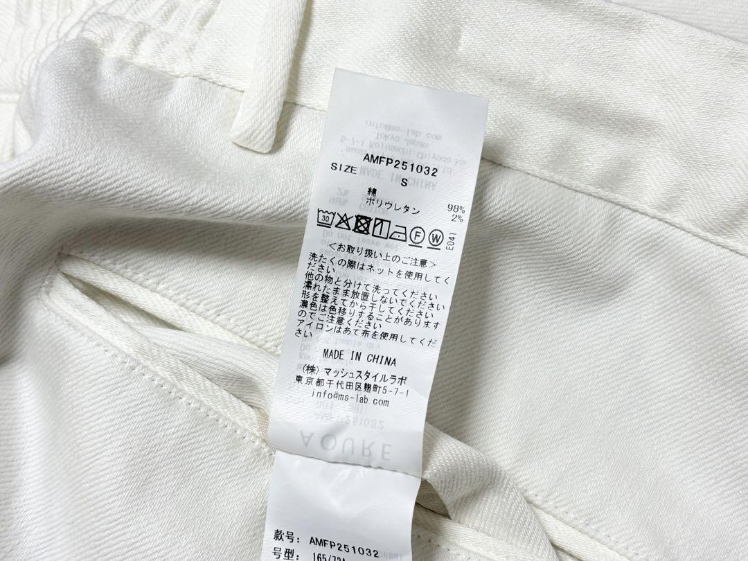 ロボAOURE 25SS FUNCTION DENIM SLACS 白 S