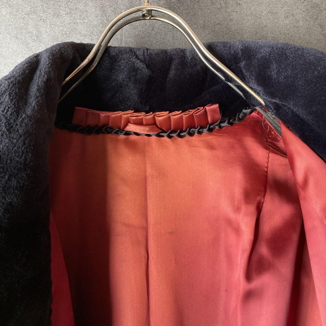 超希少 archive ファー ジャケットvintage ネイビー 古着 90s 超希少 archive ファー ジャケットvintage ネイビー 古着 90s