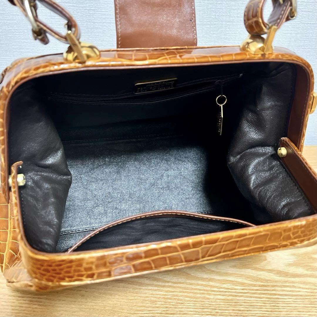 超美品 サンタゴスティーノ クロコダイル ハンドバッグ