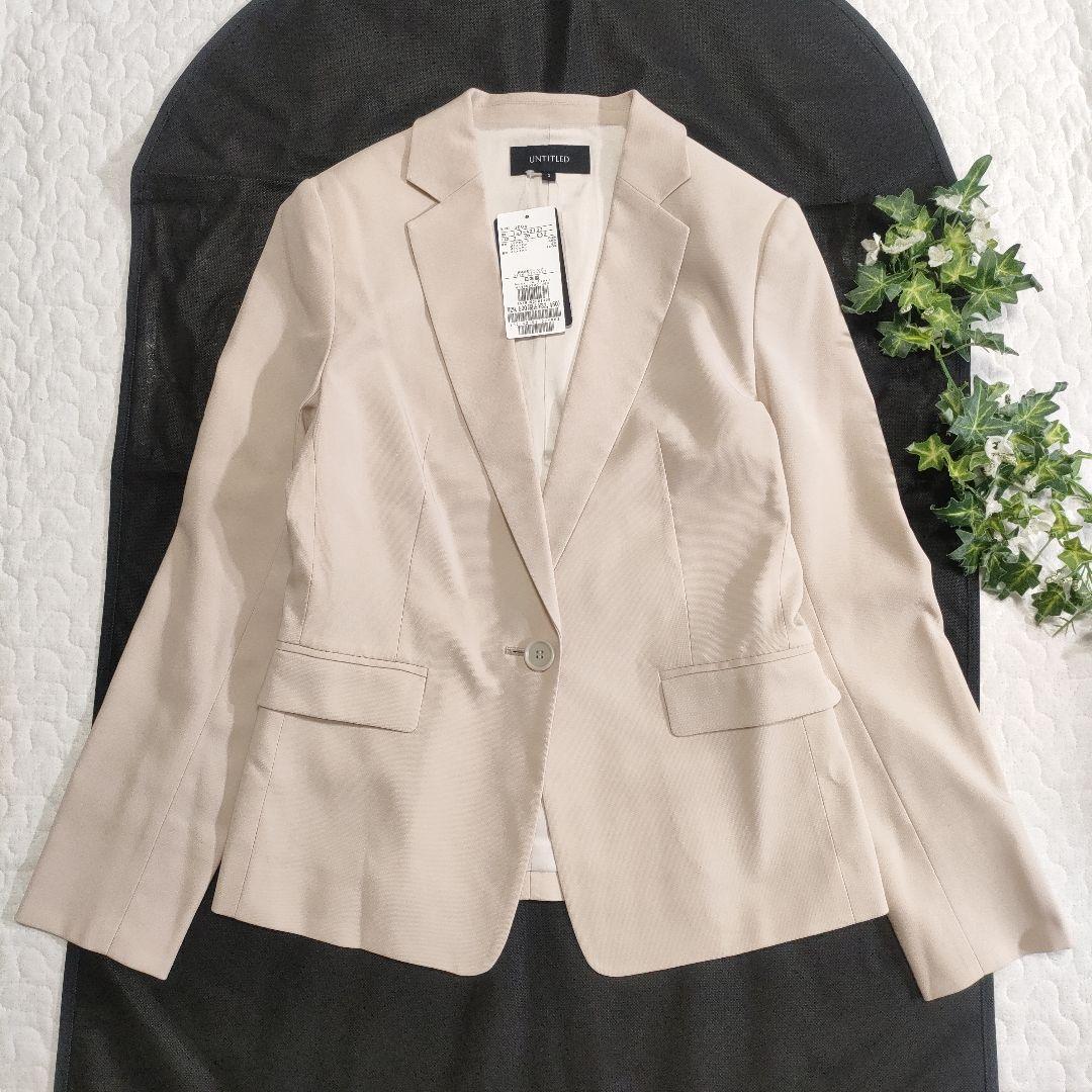 新品✨アンタイトル　ストレッチ1Bジャケット　ウォッシャブル　ベージュ　2