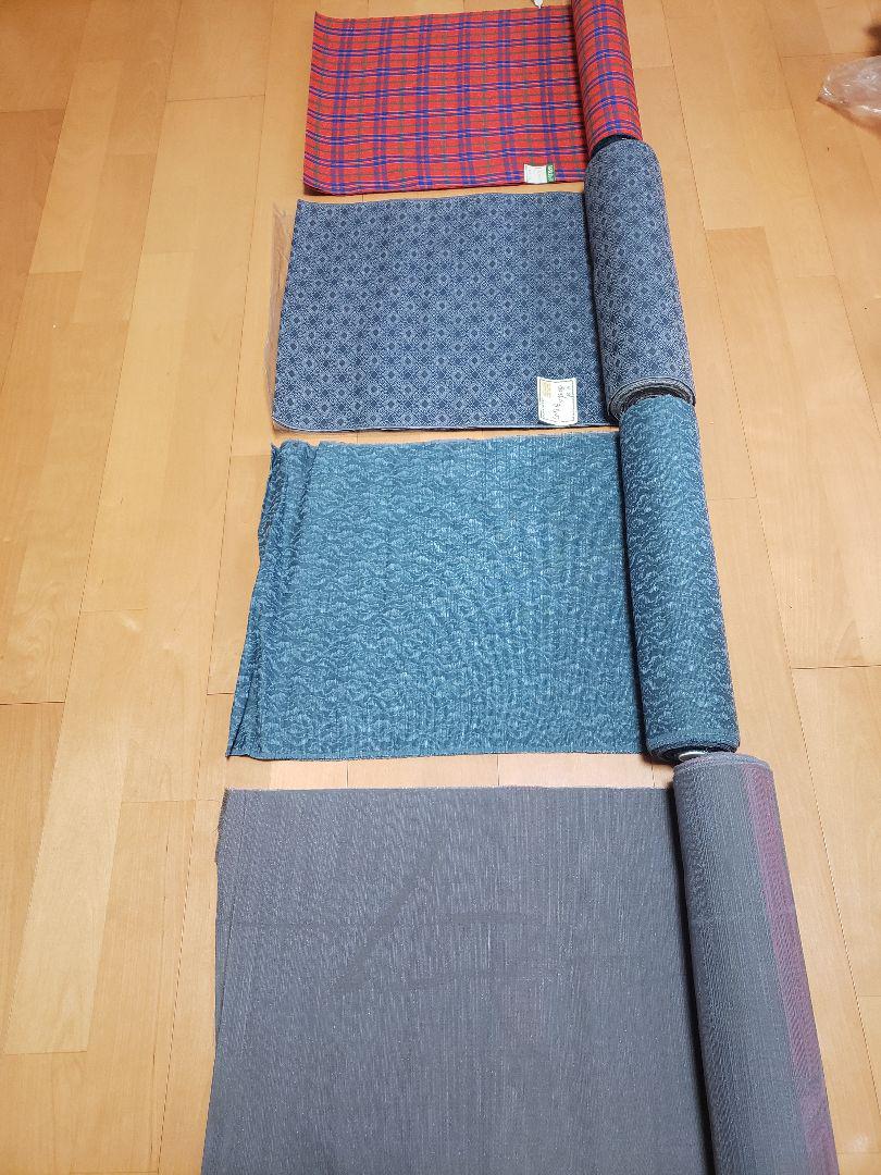 50年前に購入　新品未使用　着物反物 4点セット 異なる模様