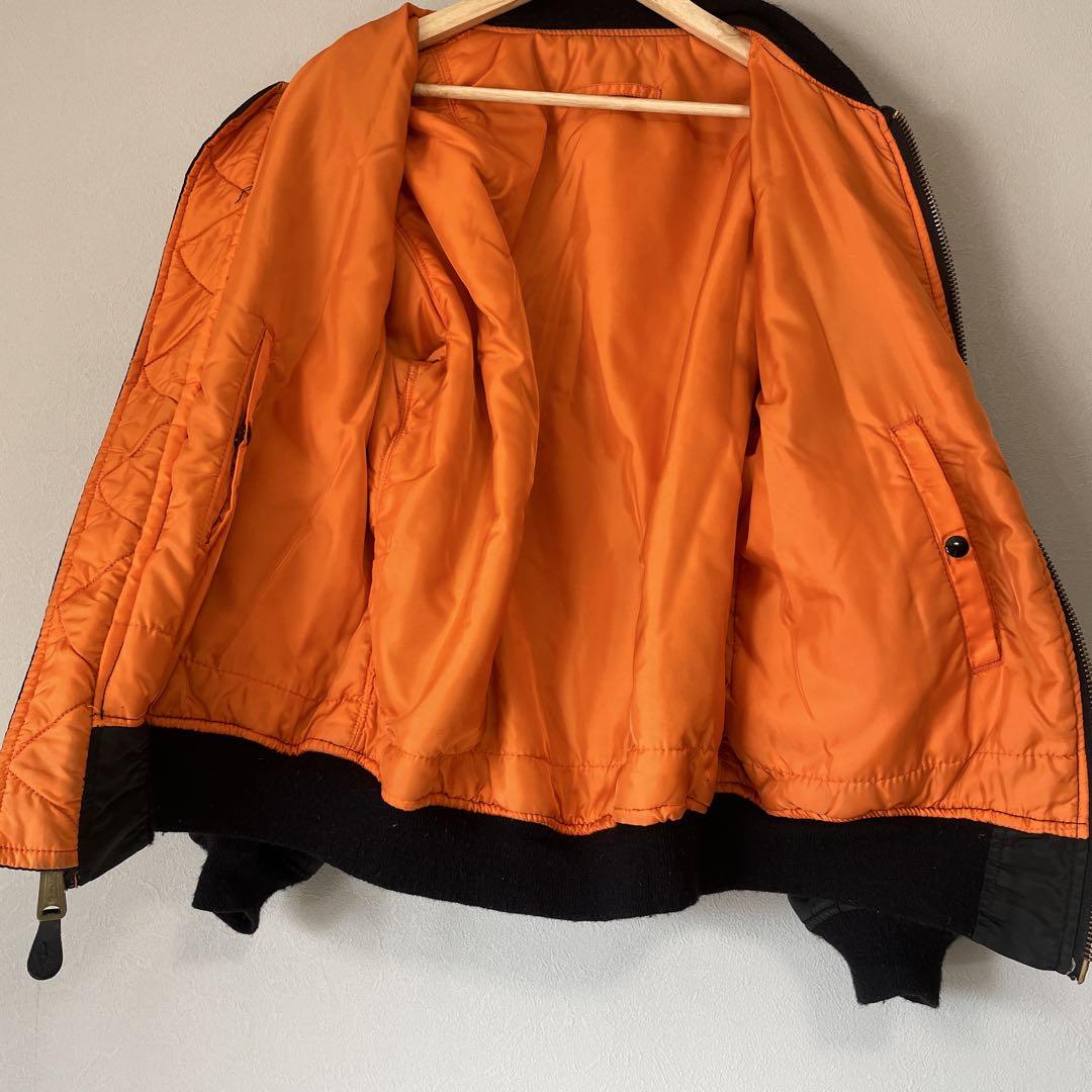 希少 TALL MA-1 ALPHA 90s USA製 LARGE レア品90s MA-1 LARGE-TALL ブラック alpha社 USA製