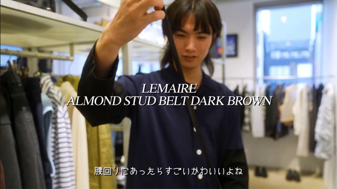(最終値下げ)ALMOND STUD BELT DARK BROWN