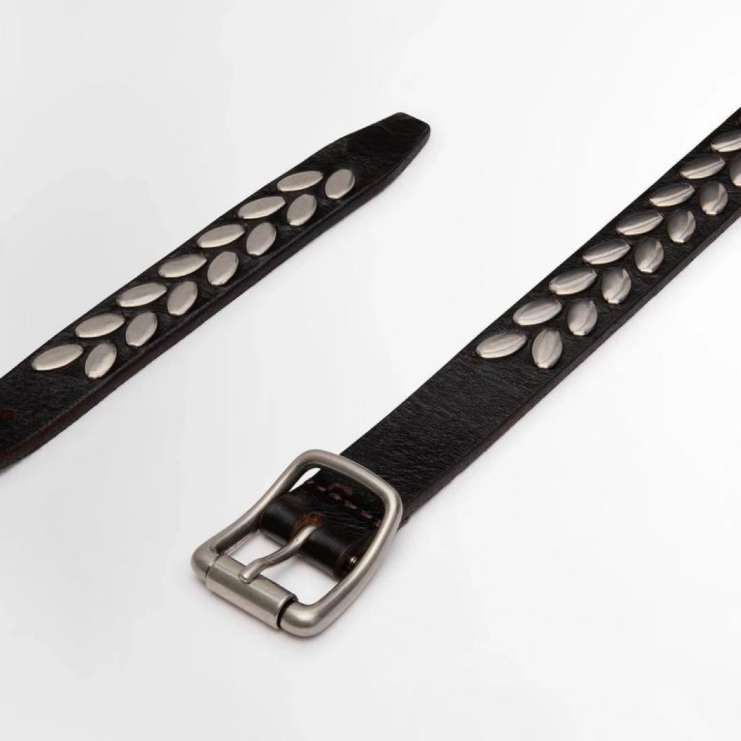 (最終値下げ)ALMOND STUD BELT DARK BROWN